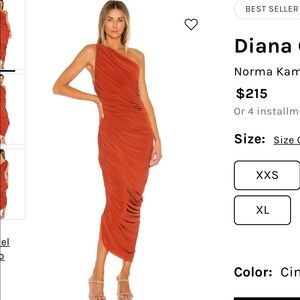 BRAND NEW NORMA KAMALI DIANA DRESS XXS